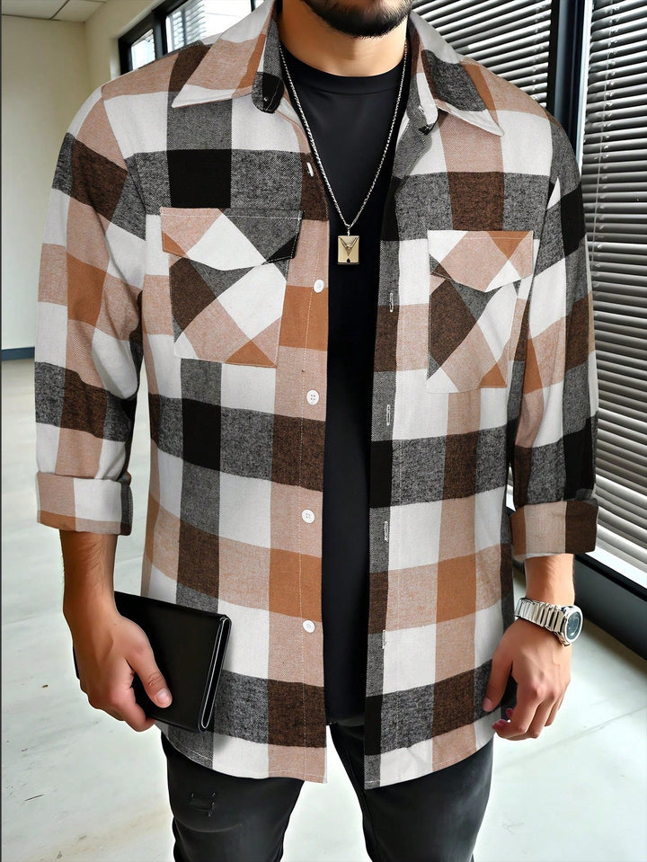 Trendy geruit overshirt voor heren, een must-have voor een stijlvolle en comfortabele look.