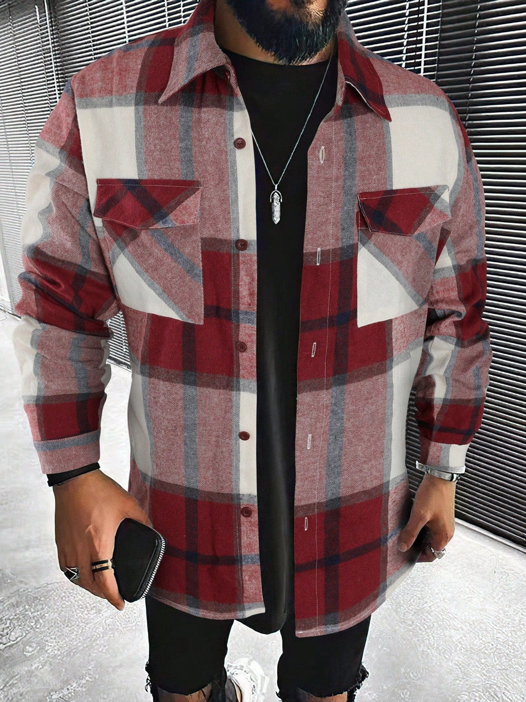 Comfortabel geruit overshirt voor heren, perfecte aanvulling op elke moderne garderobe.