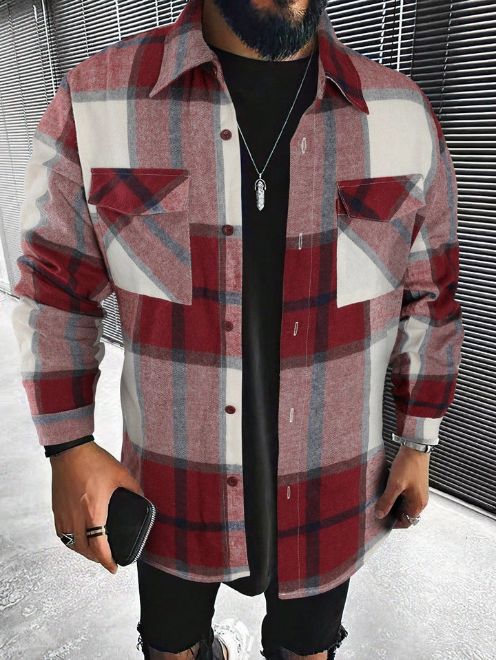 Comfortabel geruit overshirt voor heren, perfecte aanvulling op elke moderne garderobe.
