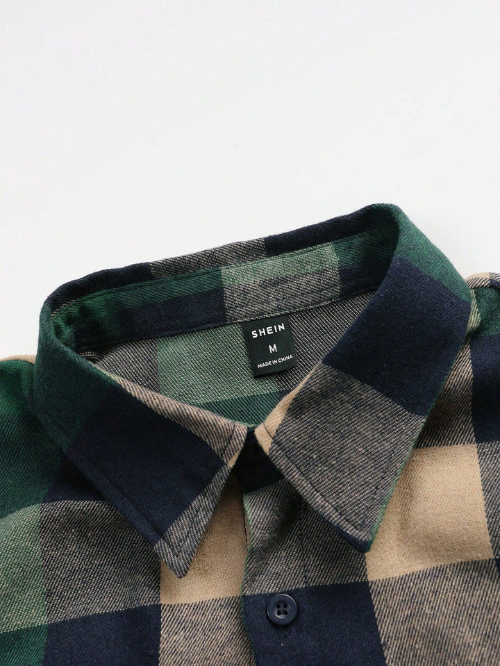 Geruit overshirt voor heren, stijlvolle en comfortabele casual bovenkleding.