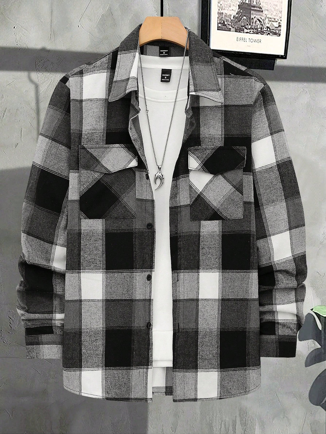 Klassiek geruit heren overshirt, comfortabel en stijlvol voor elke dag.
