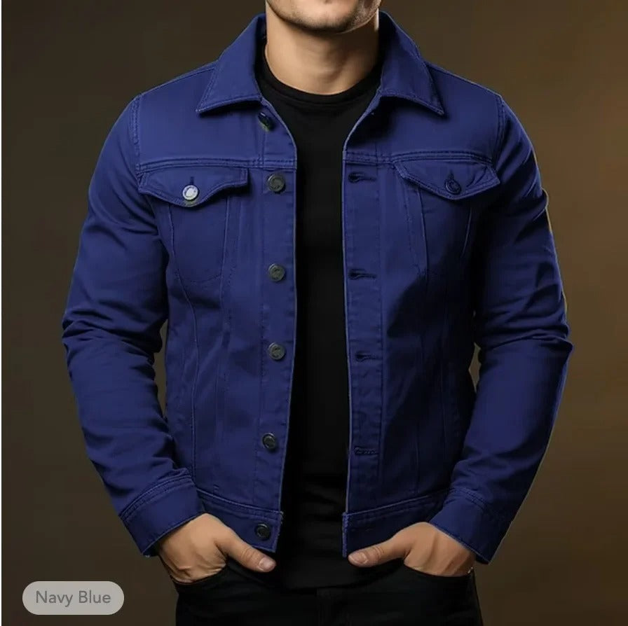 Modieuze heren spijkerjas, lichtgewicht lentejas. Perfect voor streetwear en een trendy casual look. Essentiële bovenkleding.