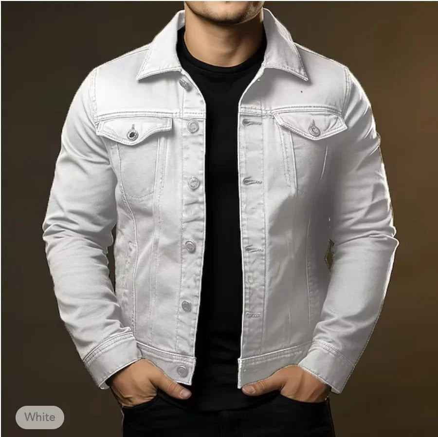 Heren lichtgewicht spijkerjas voor de lente, trendy casual look. Perfecte overgangsjas en modieuze bovenkleding.