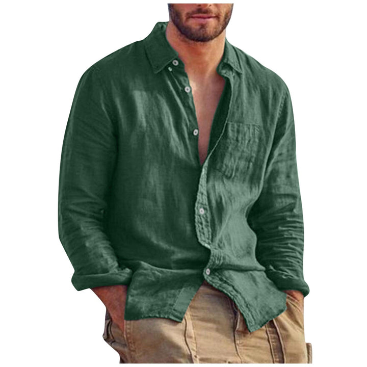 Comfortabel linnen heren V-hals T-shirt. Een stijlvolle basic top voor lente en zomer, ideaal casual.