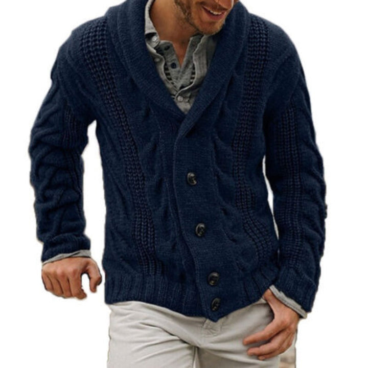Comfortabel gebreid wollen herenvest, perfect voor de winter en herfst. Warme, stijlvolle casual kleding voor mannen.