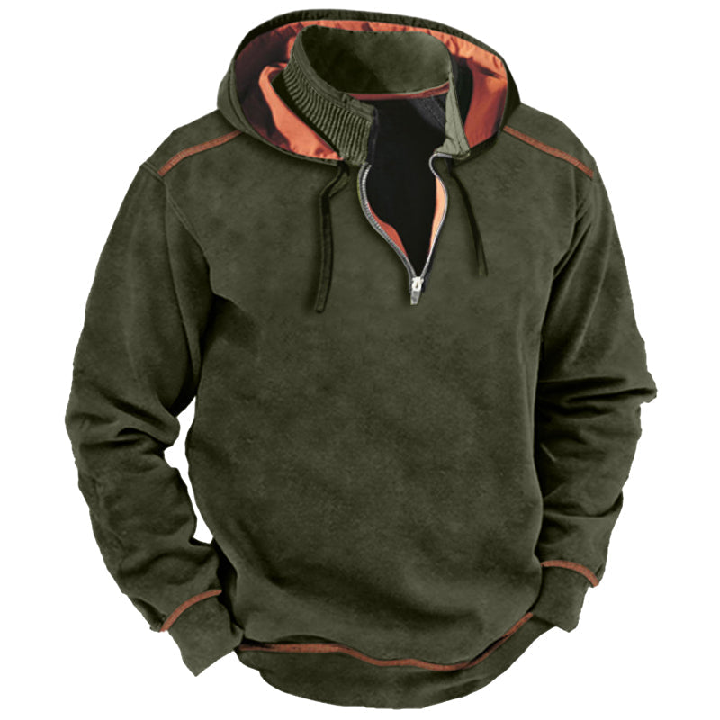 Casual heren trui met capuchon, thermisch warm voor dagelijks gebruik of comfortabele winterse outdoor kleding.