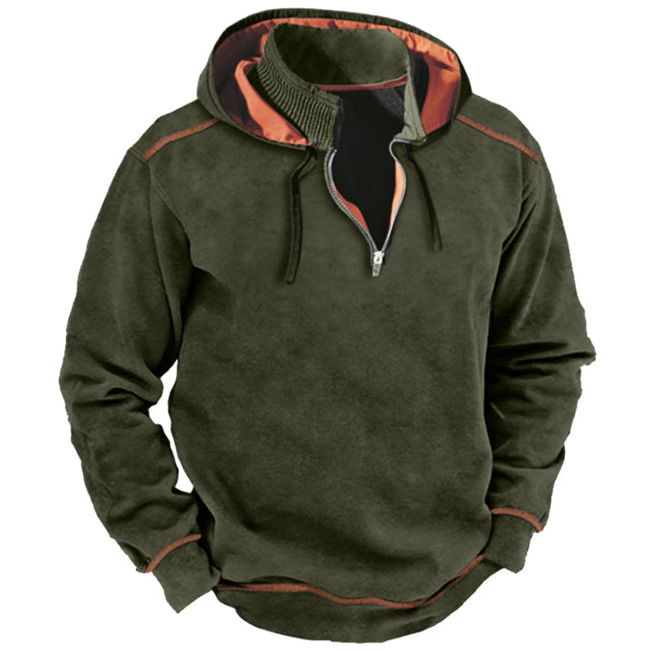 Casual heren trui met capuchon, thermisch warm voor dagelijks gebruik of comfortabele winterse outdoor kleding.