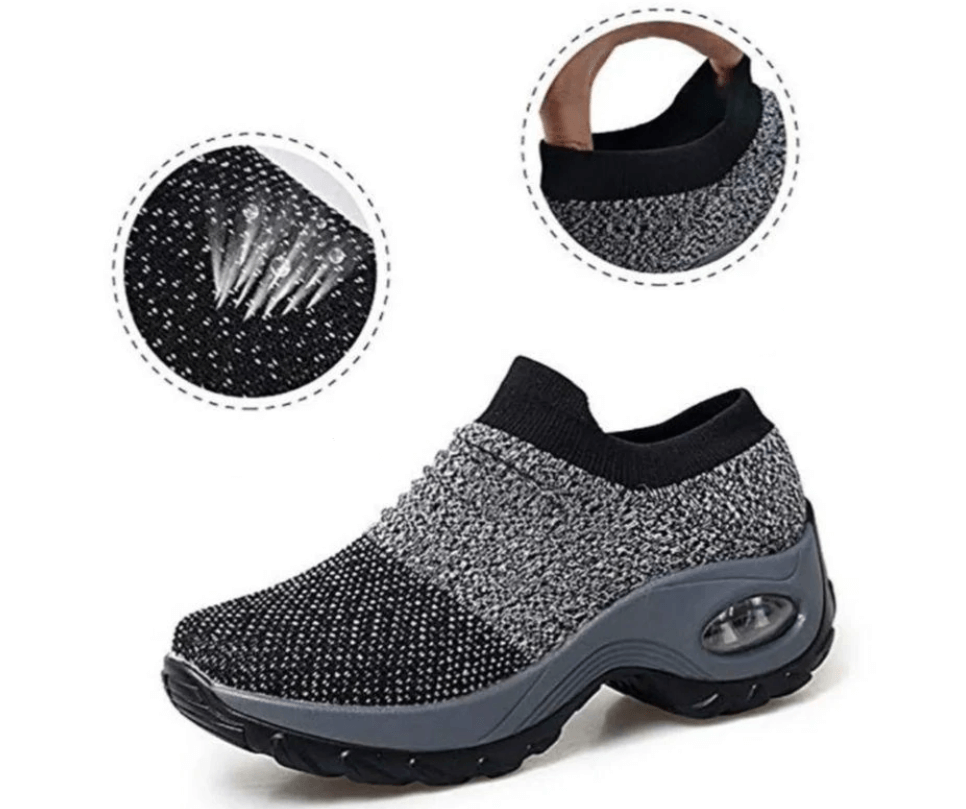 Lichtgewicht sok sneakers voor dames, flexibel en ademend voor actief leven.