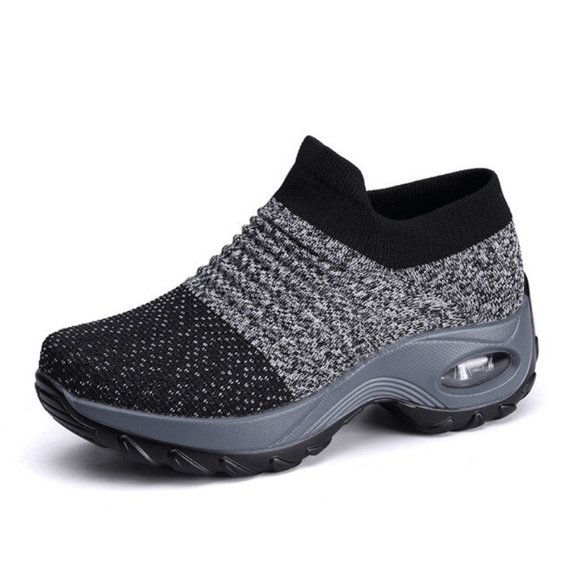 Ademende wandelschoenen voor dames, stijlvolle sok sneakers met comfortabele pasvorm.