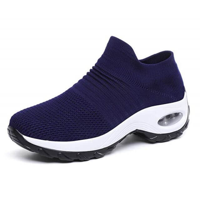 Casual witte dames sneakers, instapmodel met ademende stof voor zomer.