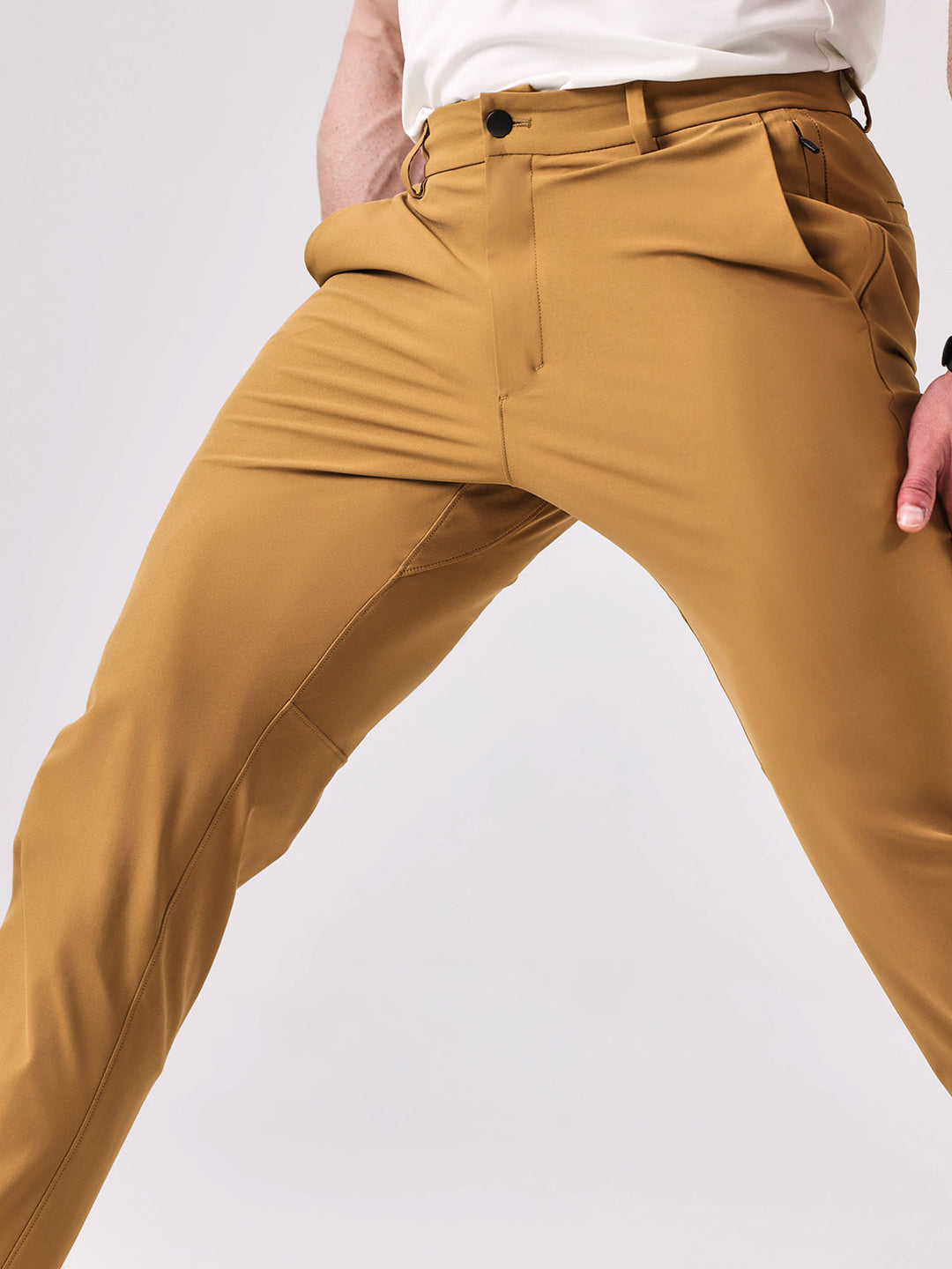 Comfortabele slim fit stretch chino broek voor heren, ideaal voor elke dag.