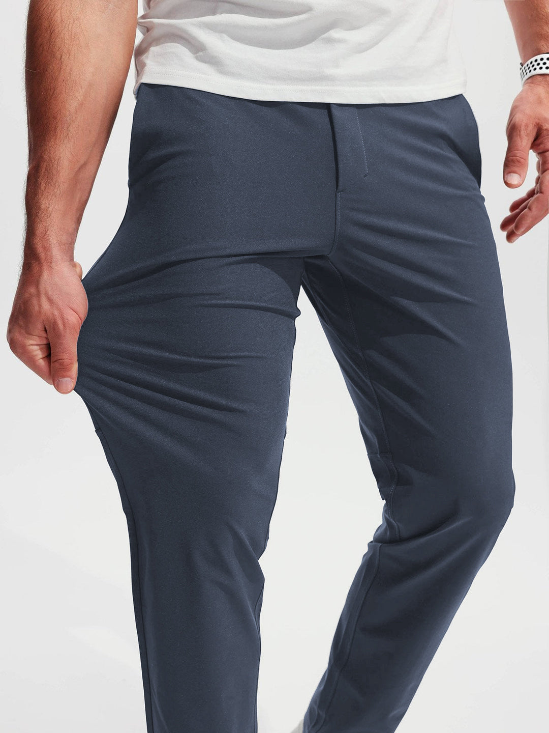 Heren slim fit stretch chino broek, maximaal comfort voor de hele dag.