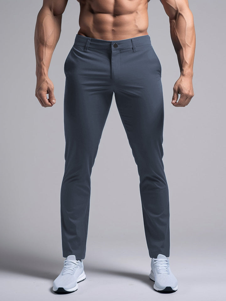 Moderne slim fit chino broek voor heren, stijlvol en veelzijdig.