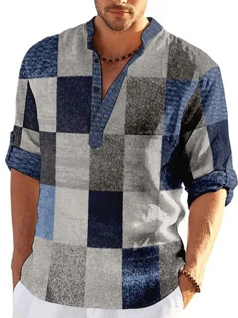 Stijlvol heren poloshirt met unieke 3D-print, ideaal voor een moderne look. Ook beschikbaar in grote maten.