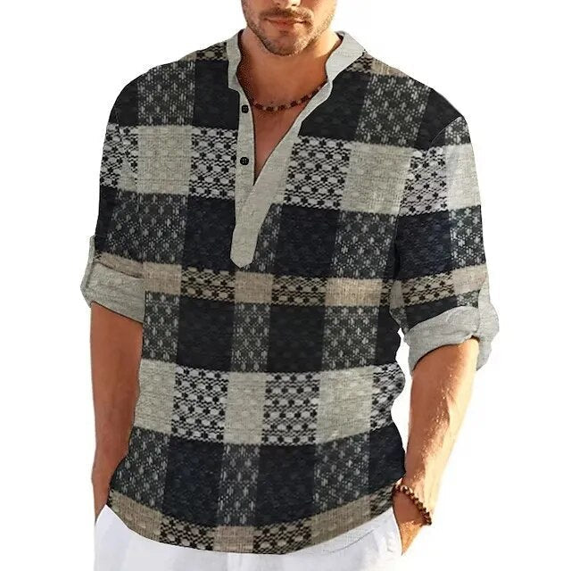 Modern heren poloshirt met verfijnde 3D-print, een smart casual toevoeging aan uw herengarderobe.