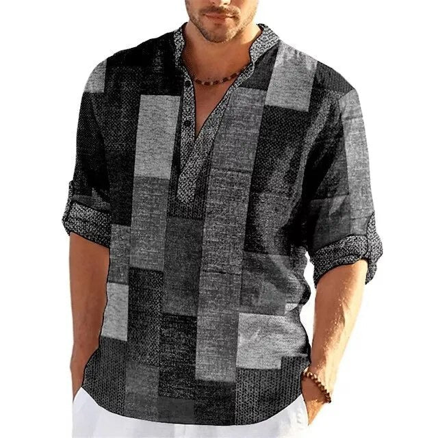 Zomers heren poloshirt met een comfortabele pasvorm en een opvallende 3D-print. Perfect voor dagelijks gebruik.