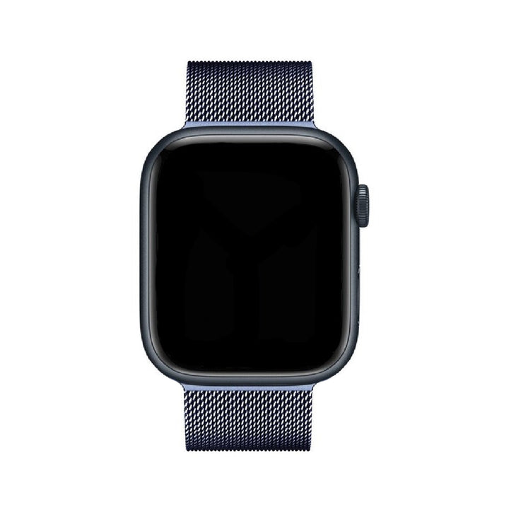 Verfijnde unisex Milanese Apple Watch armband, van RVS SteelFlex, elegant en gemakkelijk verstelbaar.