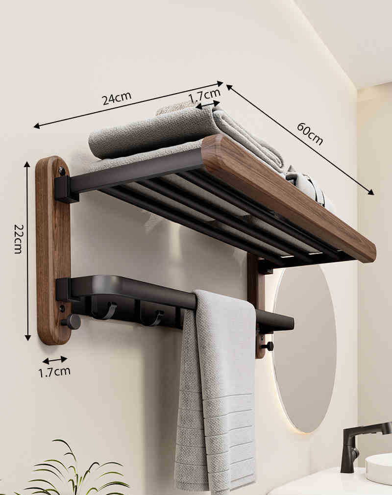 Praktisch wand handdoekrek voor compacte badkamers. Duurzaam, modern design en eenvoudig te installeren zonder boren.