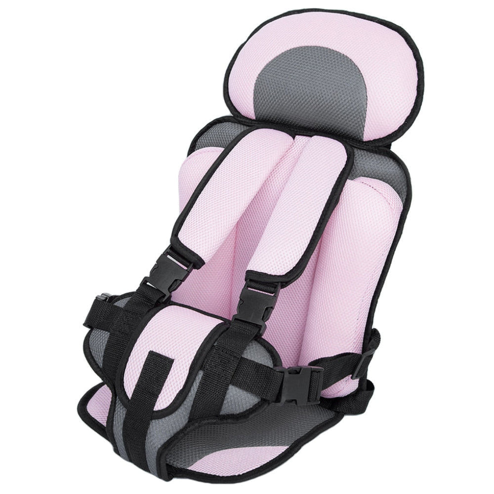 Ademend roze kinderzitje voor veiligheid en comfort; perfect voor lange autoreizen met baby of kind.