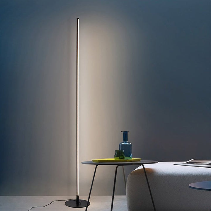 Elegante dimbare staande LED lamp, perfect voor moderne woonkamers. Inclusief handige afstandsbediening.