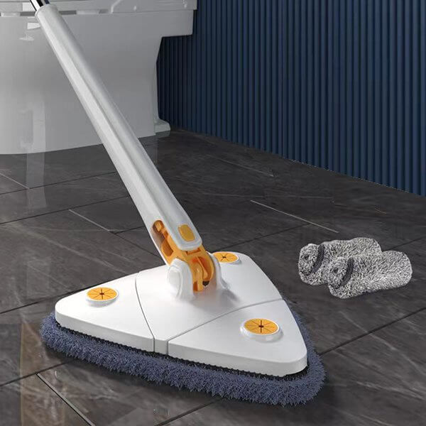 Handige 360 graden vloerreiniger met microvezel dweildoeken, maakt huishouden gemakkelijk en vloeren schoon.
