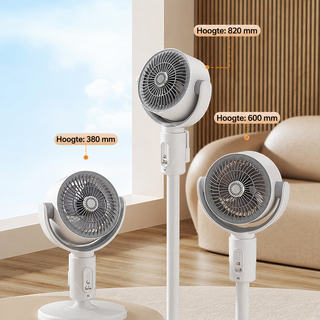 Verstelbare stille staande ventilator (smr260620) met afstandsbediening, ideaal voor kantoor en slaapkamer.