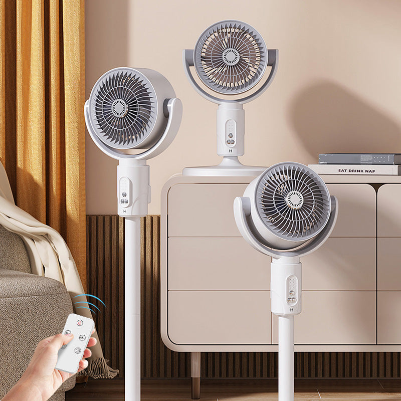 Universele staande ventilator (smr260620), wit, stil en verstelbaar, met afstandsbediening voor optimale koeling.
