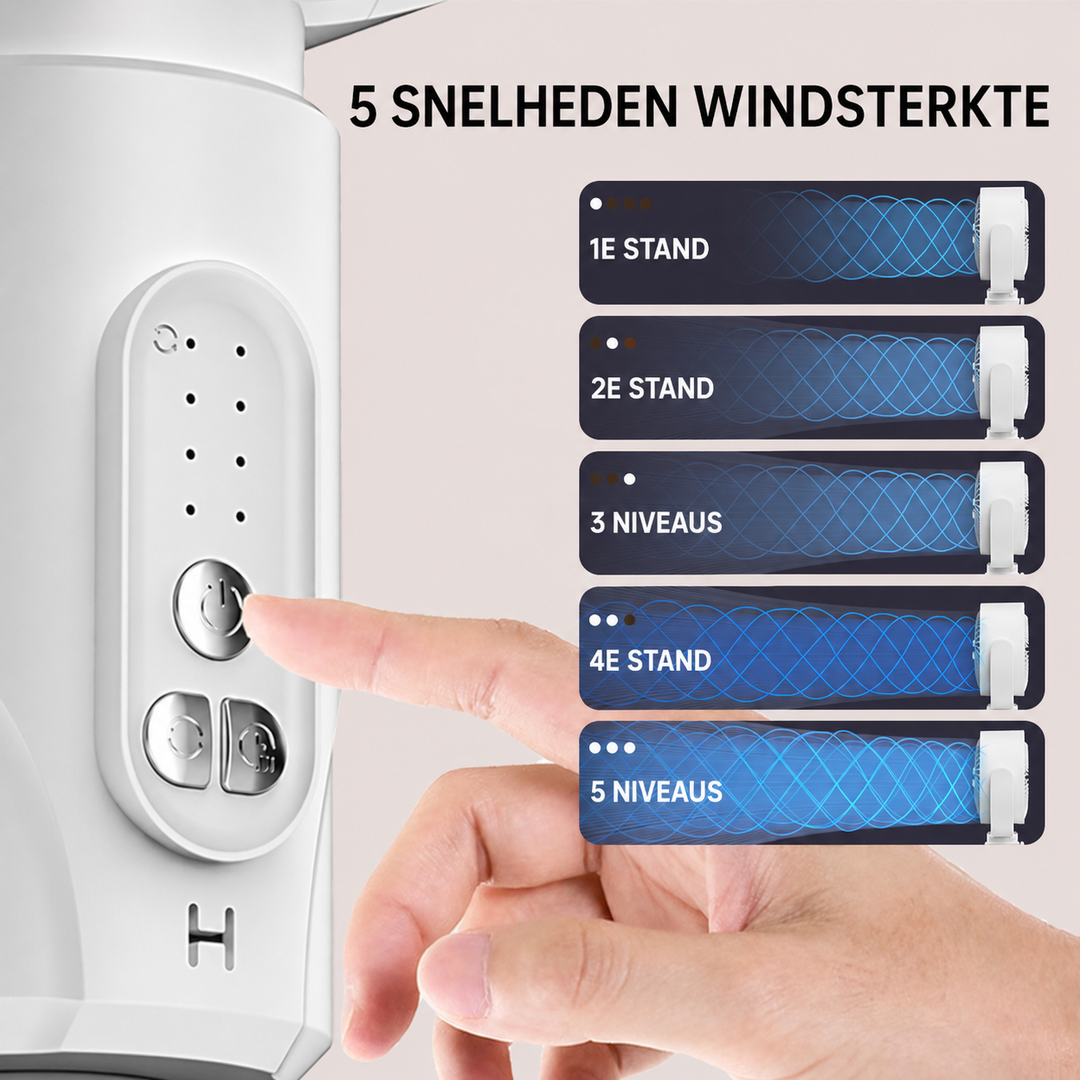 Flexibele, stille staande ventilator (smr260620) met afstandsbediening; krachtige en verstelbare koeling voor de zomer.