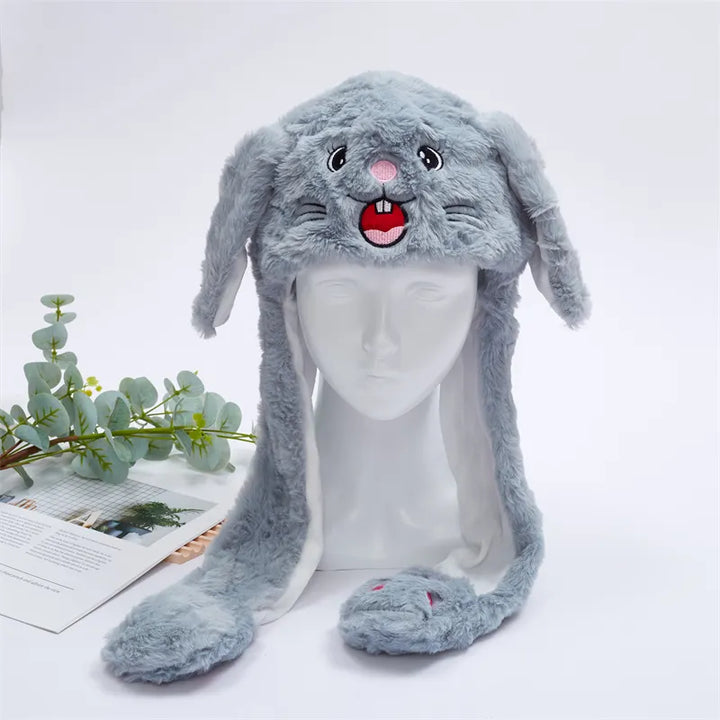 Warme unisex muts met beweegbare berenoren, ideaal voor buitenactiviteiten.