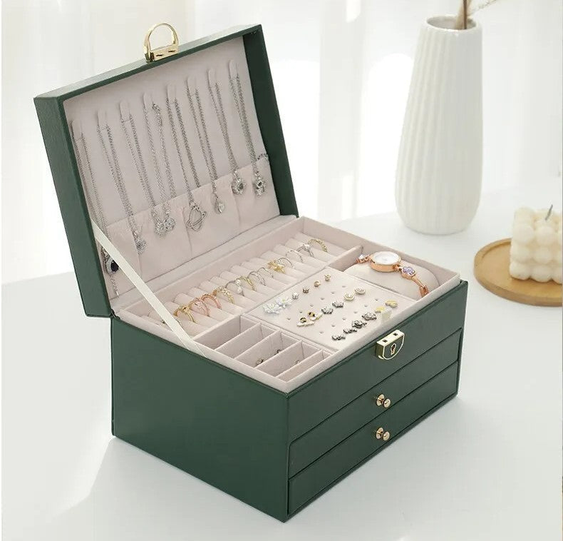 Meerlaagse sieradenbox, perfect voor het systematisch opbergen van jouw collectie.
