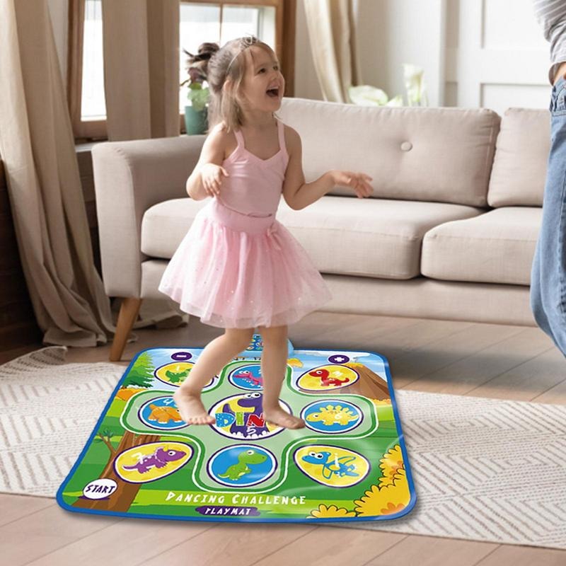 "Muzikale LED dansmat voor kinderen met anti-slip design, educatieve elementen en kleurrijke verlichting voor binnen en buite