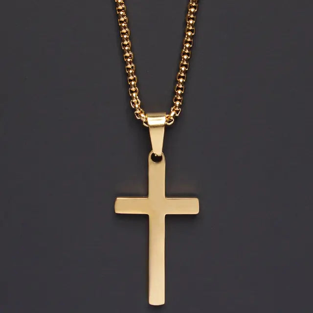 Elegante heren halsketting met klassiek kruis design. SANDSBERGORIGINALS sieraad voor elke man.