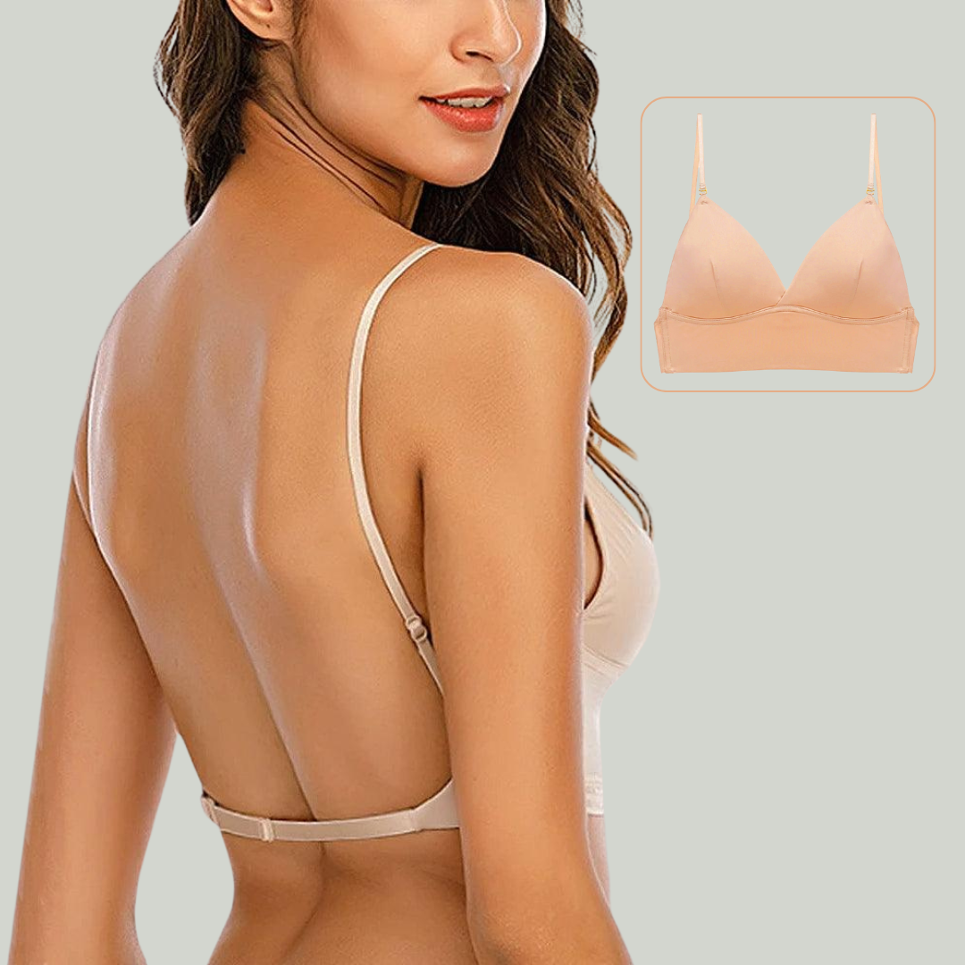 Dames bh met lage rug, onzichtbaar onder kleding, voor een naadloze look en comfortabele ondersteuning.