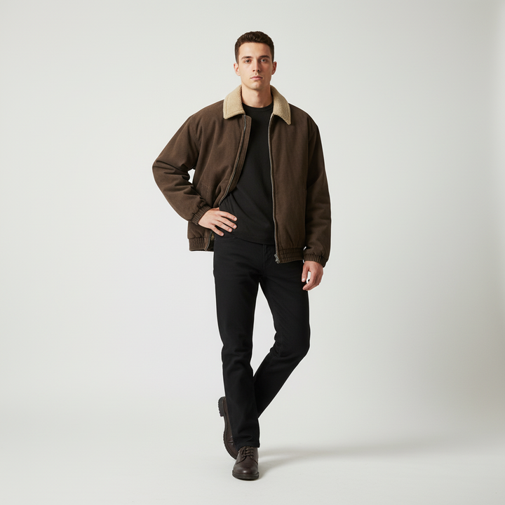 Warme gewatteerde heren winterjas, unisex. Ideaal voor streetwear en casual mode in de koude wintermaanden.