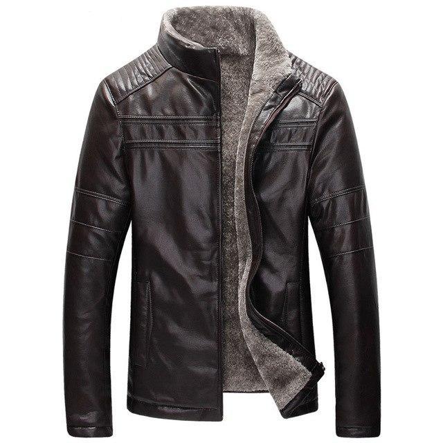 Heren wild west jas, vintage robuuste bruine motorjas met rits, perfect voor een casual look alle seizoenen.