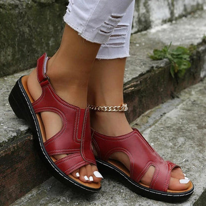 Navy orthopedische dames sandalen met verstelbare bandjes en slipvaste zool, ideaal voor comfort en ondersteuning.
