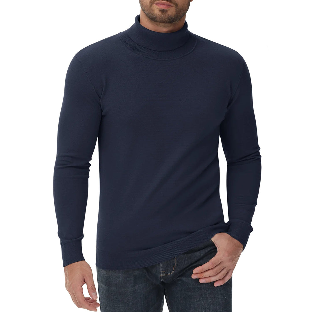 Ultrawarme gebreide heren coltrui, essentieel voor koude winterdagen. Stijlvolle en comfortabele kleding.