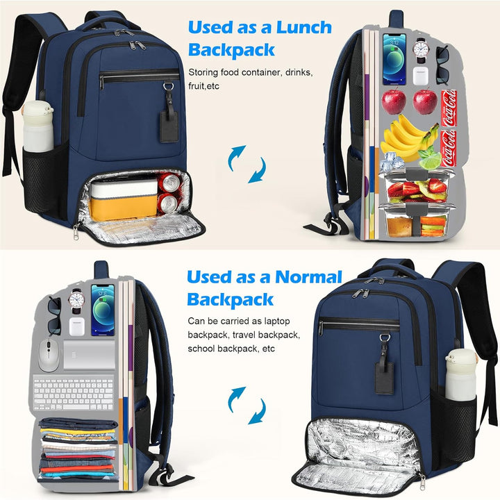 Veilige waterdichte rugzak voor je laptop, lunch en gadgets, dankzij de USB-poort.