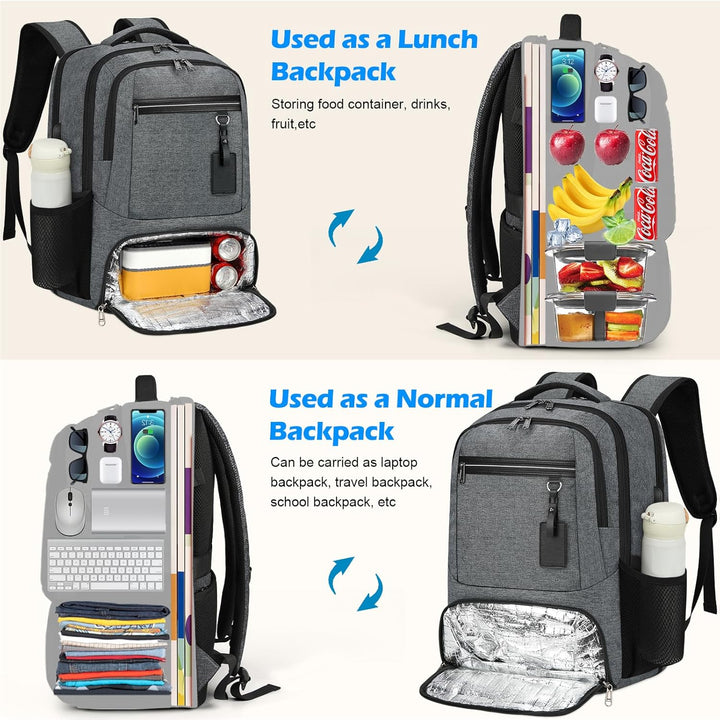 Multifunctionele werktas, waterdicht, met geïntegreerde USB-poort en veilige laptopruimte.