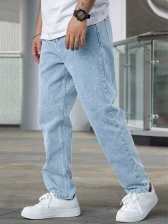 Nieuwe heren straight fit jeans, comfortabele casual broek voor heren, tijdloze mode voor elk seizoen.