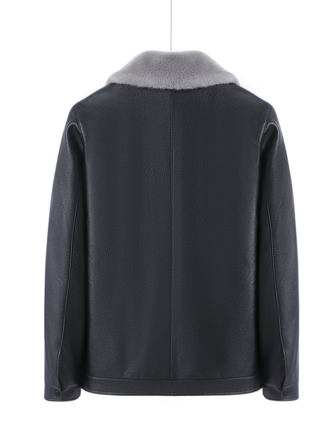 Comfortabel zwart heren winterjack met ritssluiting, perfecte warme herenkleding voor de winter.