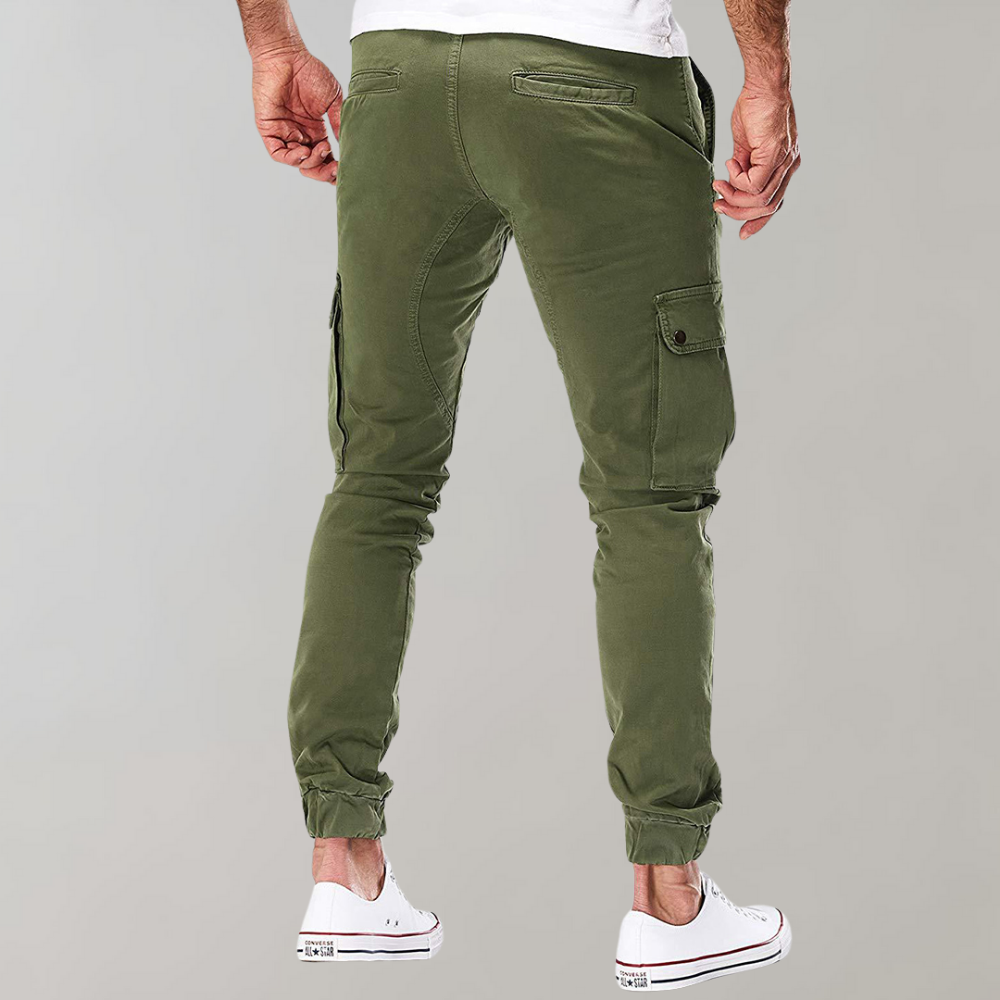 Comfortabele Heren Cargo Broek Noah, de ideale herenbroek voor ontspannen dagen en streetwear stijl.