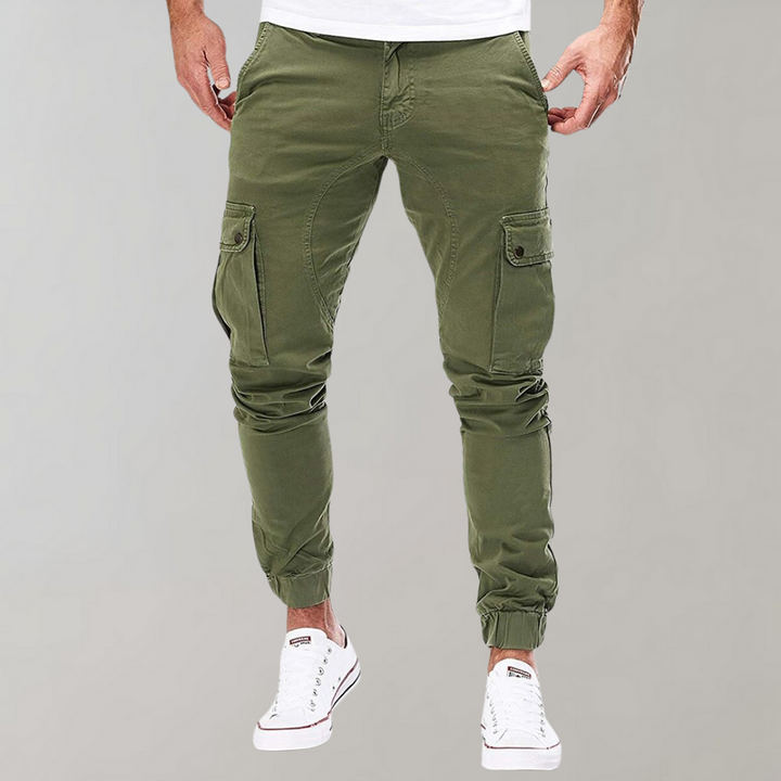 Veelzijdige Heren Cargo Broek Noah in diverse kleuren, geschikt voor casual en sportieve outfits.