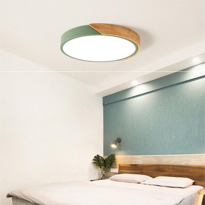 Minimalistische Scandinavische plafondlamp, Macaroon look voor moderne inrichting.