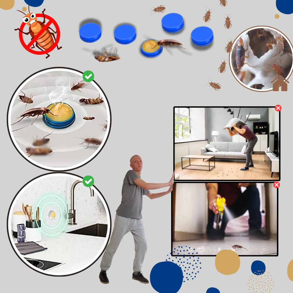 Geurloze kakkerlakkenval discreet geplaatst onder een gootsteen in de keuken voor hygiëne.