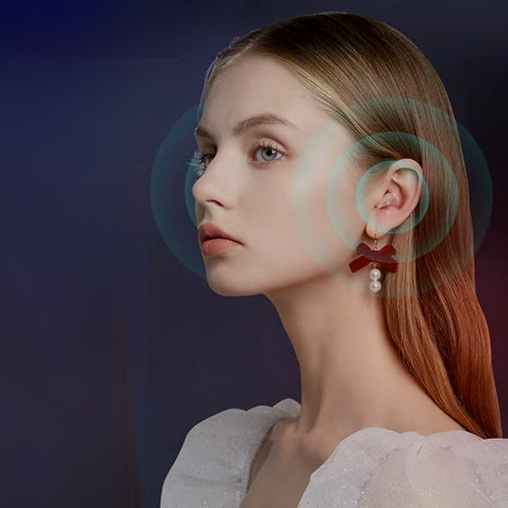 "Onzichtbaar oplaadbaar hoortoestel, compact en comfortabel, voor discrete gehoorverbetering bij gehoorverlies, 20 uur gebrui