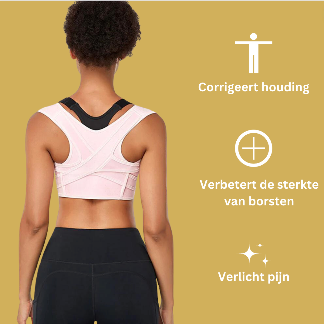 Ergonomische houdingscorrector verlicht rug-, nek- en schouderpijn, en corrigeert de lichaamshouding effectief.
