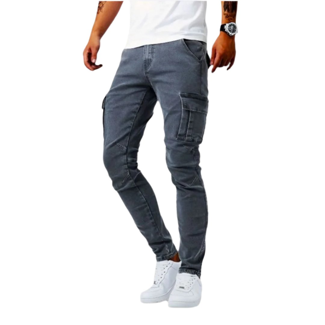 Stijlvolle slim-fit cargobroek voor heren, comfortabel en casual. Ideaal voor dagelijkse herenmode.