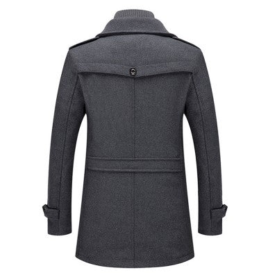 Warme, luxe heren winterjas met opstaande kraag; ideaal voor winterse omstandigheden en een chique look.