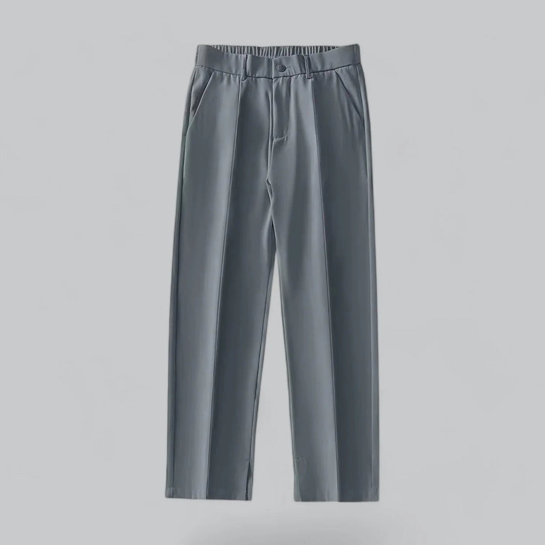 Veelzijdige heren broek met wijde pijpen, geschikt voor zowel casual als geklede zomeroutfits.